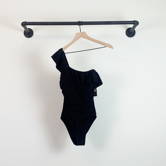 NWT Profile by Gottez Tutti Frutti Ruffle One Shoulder One Piece Swimsuit - Picture 3 of 6